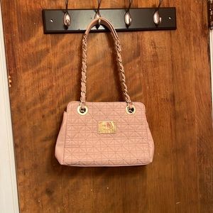 Nicole Miller blush handbag